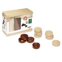 Peones de madera para las damas CA617 Cayro 1