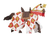 Figura caballo del caballero blanco flor de lis PA39789 Papo 1