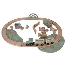 Set de ferrocarril de madera Safari Friends LD7451 Little Dutch 1