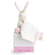 Conejo Pantin Peluche con flores DC3513 Doudou et Compagnie 1