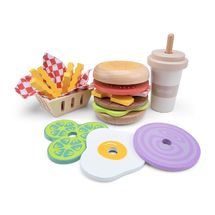 Set de comida rápida de madera NCT10617 New Classic Toys 1