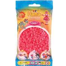 Bolsa de 1000 cuentas de plástico Midi Rojo neón HAMA-207-33 Hama 1