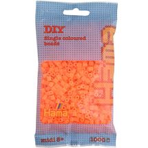 Bolsa de 1000 cuentas de plástico Midi naranja neón HAMA-207-38 Hama 1