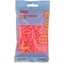 Bolsa de 1000 cuentas de plástico Midi rojo pastel HAMA-207-44 Hama 1