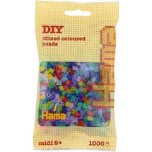 Bolsa de 1000 cuentas de plástico Midi Transp mix HAMA-207-53 Hama 1