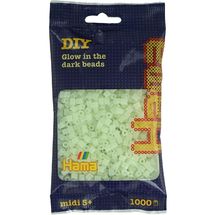 Bolsa de 1000 cuentas de plástico Midi fosforescente HAMA-207-55 Hama 1