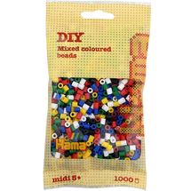 Bolsa de 1000 cuentas de plástico Midi mezcla base 6 colores HAMA-207-66 Hama 1