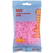Bolsa de 1000 cuentas de plástico Midi rosa transparente HAMA-207-72 Hama 1