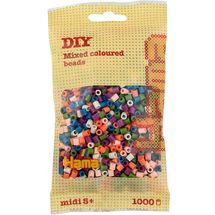 Bolsa de 1000 cuentas de plástico Midi mezclar 58 colores HAMA-207-58 Hama 1