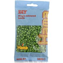 Bolsa de 1000 cuentas de plástico Midi Verde oliva 207-84 Hama 1