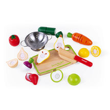 Gran set de frutas y verduras de madera para cortar J06607 Janod 1