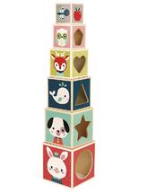 Pirámide 6 cubos Baby Forest J08016 Janod 1