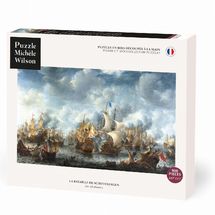La batalla de Scheveningen de Abrahamsz A1377-900 Puzzle Michèle Wilson 1