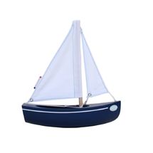 Barco Sloop azul marino 21cm TI-N202-SLOOP-BLEU-MARINE Maison Tirot 1