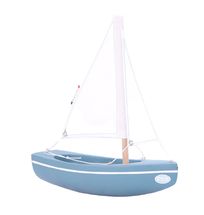 Barco de balandro verde abismo 21cm TI-N202-SLOOP-VERT-ABYSSES Maison Tirot 1