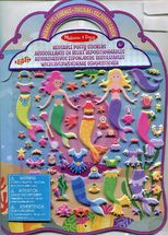 Folleto de pegatinas en relieve de la sirena MD-19413 Melissa & Doug 1