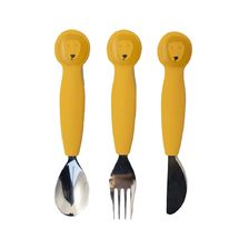 Cubiertos de 3 piezas en silicona Mr Lion TX-96-432 Trixie 1