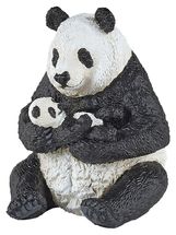 Figura panda sentada y su bebé PA50196 Papo 1
