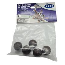 Juego de 5 bolas de catapulta PA-39261 Papo 1