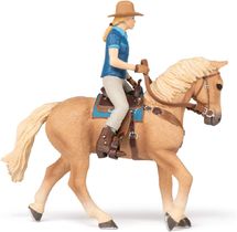 Figura del caballo occidental y su jinete PA-51566 Papo 1