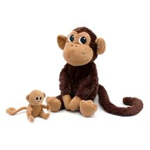 Mamá mono de peluche y su bebé DE76240 Les Déglingos 1