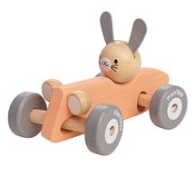 Conejo coche de carreras de madera pastel PT5717 Plan Toys 1