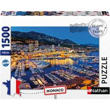 Puzzle Una noche en el puerto de Mónaco 1500 piezas NA12002012 Nathan 1