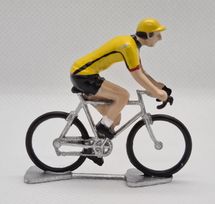 Figurilla ciclista R Maillot amarillo con ribetes negros FR-R12 Fonderie Roger 1
