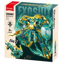 Robot PR Mecha 2en1 verde amarillo SL-M38-B1275 Sluban 1