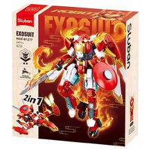 Robot PR Mecha 2en1 rojo blanco SL-M38-B1277 Sluban 1