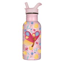 Botella de acero inoxidable 500 ml Twirly la mariposa SJ-SB3062 Sassi Junior 1