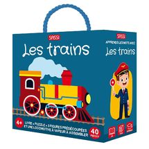 Libro y puzle Los trenes SJ-329119 Sassi Junior 1