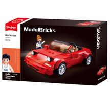 Model Bricks - Coche deportivo MX5 rojo SL-M38-B1128 Sluban 1
