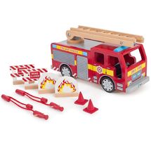 Camión de bomberos de madera BJ-T0410 Bigjigs Toys 1