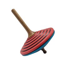 Peonza de madera Tukan rojo turquesa 75 mm MA-BS208RT Mader 1