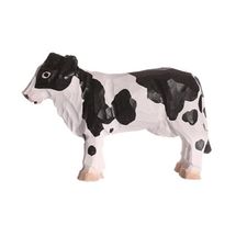 Figura vaca blanca y negra en madera WU-40600 Wudimals 1