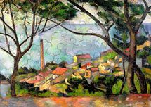 Vista de Estaque de Paul Cézanne K531-50 Puzzle Michèle Wilson 1