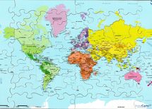 Mapa del mundo K75-50 Puzzle Michèle Wilson 1