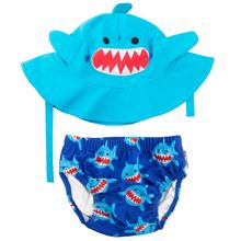 Maillot y gorra Shark (6-12M) ZOO-122-010-014 Zoocchini 1