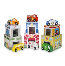 Edificios y vehículos que deben clasificarse y apilarse MD13576 Melissa & Doug 1