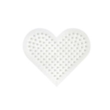 Placa corazón pequeño con cuentas de plástico Midi blancas HAMA-236 Hama 1