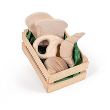 Pequeña caja de pastelería de madera natural ER28239 Erzi 1