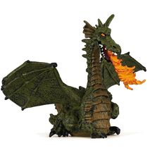 Figura de dragón alado verde con llama PA39025-2855 Papo 1