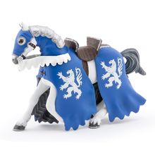Figura de caballo caballero león azul PA-39759 Papo 1
