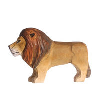 Figura León en madera WU-40451 Wudimals 1