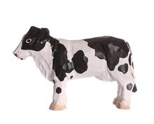 Figura vaca blanca y negra en madera WU-40600 Wudimals 1