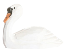 Figura cisne en madera WU-41006 Wudimals 1