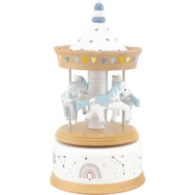 Carillon Giostra dei cavalli blanco azul UL4128 Ulysse 1