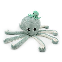 Peluche Filou pulpo verde menta Ptipotos DE74102 Les Déglingos 1