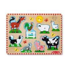Puzzle de sonidos animales de granja MD50204 Melissa & Doug 1